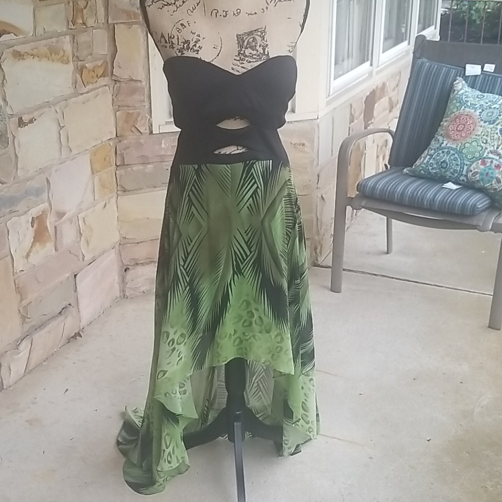 ArdenB. High low tropical dress